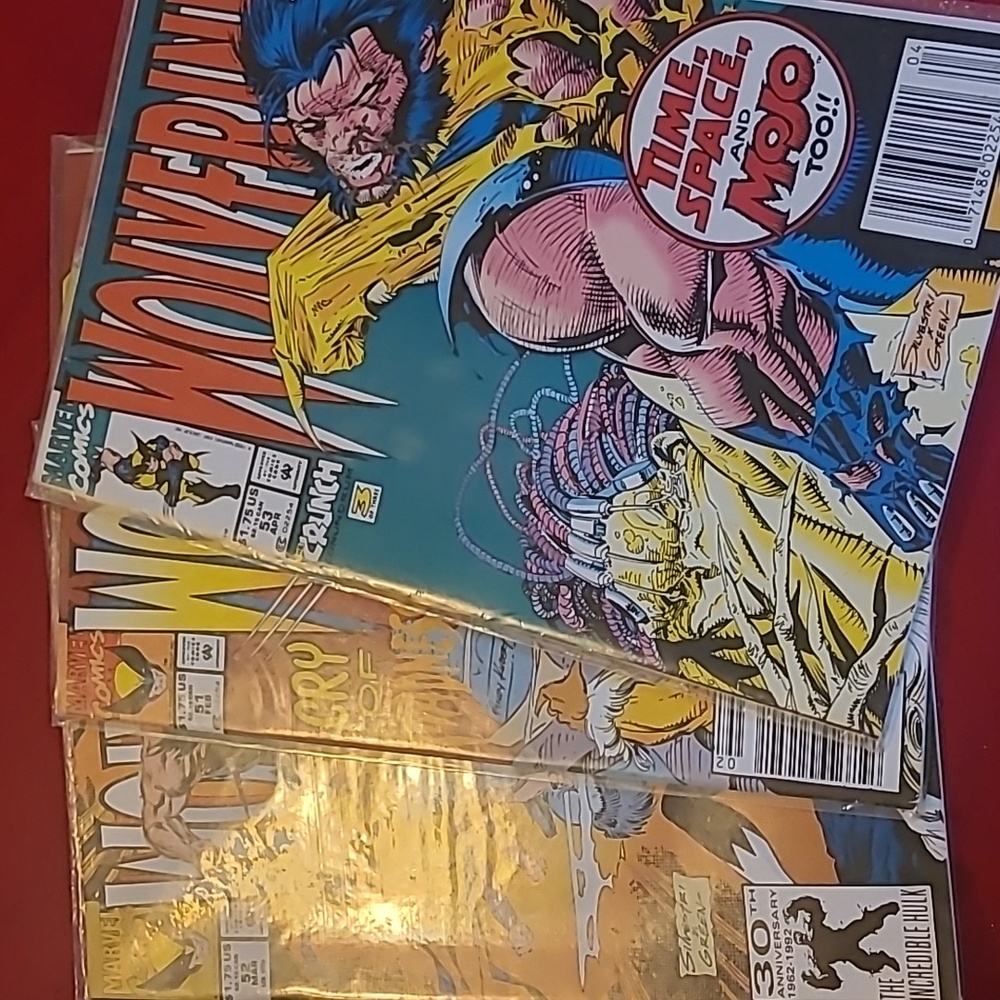 3 vintage wolverine comic books
